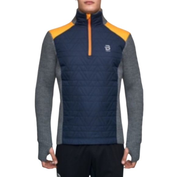 B DAEHLIE Mid-layer Sweater Large Half-Zip Pullover Wool Rib Knit - Picture 1 of 7